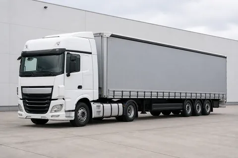 Tracteur routier avec semi-remorque